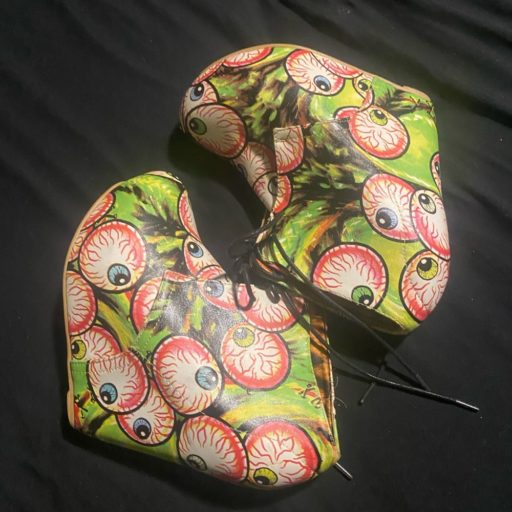 Iron fist wedges! Gothic! Bright! Make a statement with these shoes!